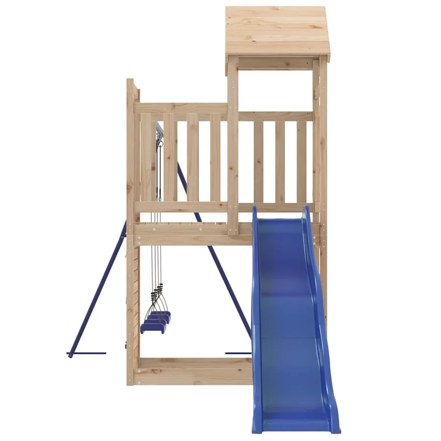 Aire de jeux d'extérieur bois de pin massif - 6