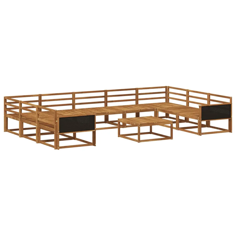 Ensemble de canapés d'extérieur 10 pcs Naturel - 2