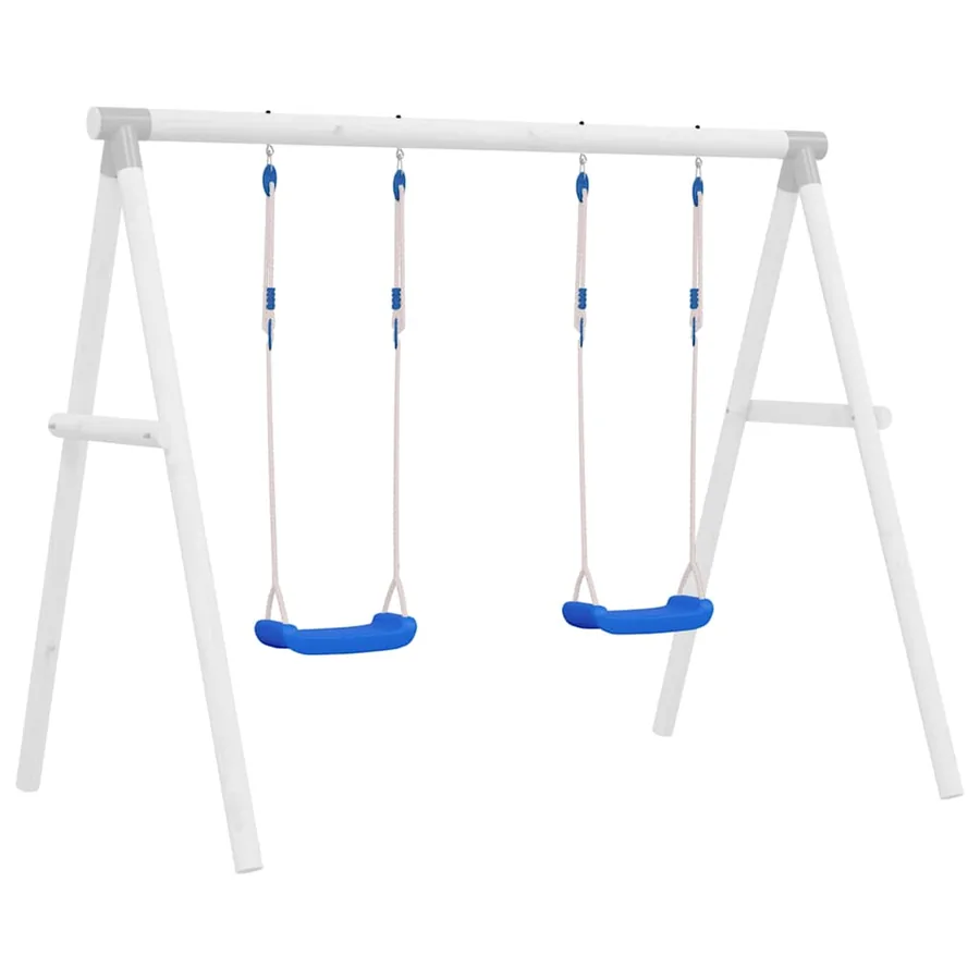 Sièges de balançoire avec cordes 2 pcs bleu 37x15 cm PE