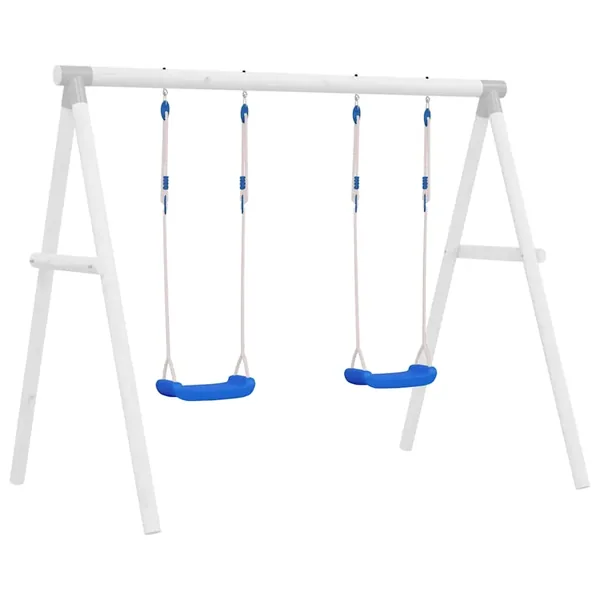 Sièges de balançoire avec cordes 2 pcs bleu 37x15 cm PE
