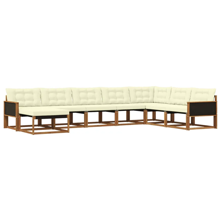 Ensemble de canapés d'extérieur 8 pcs Naturel et Crème - 2