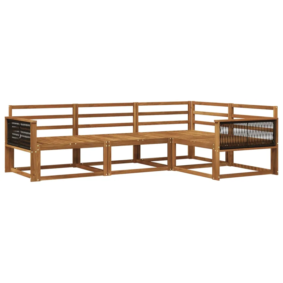 Ensemble de canapés d'extérieur 4 pcs Naturel - 2