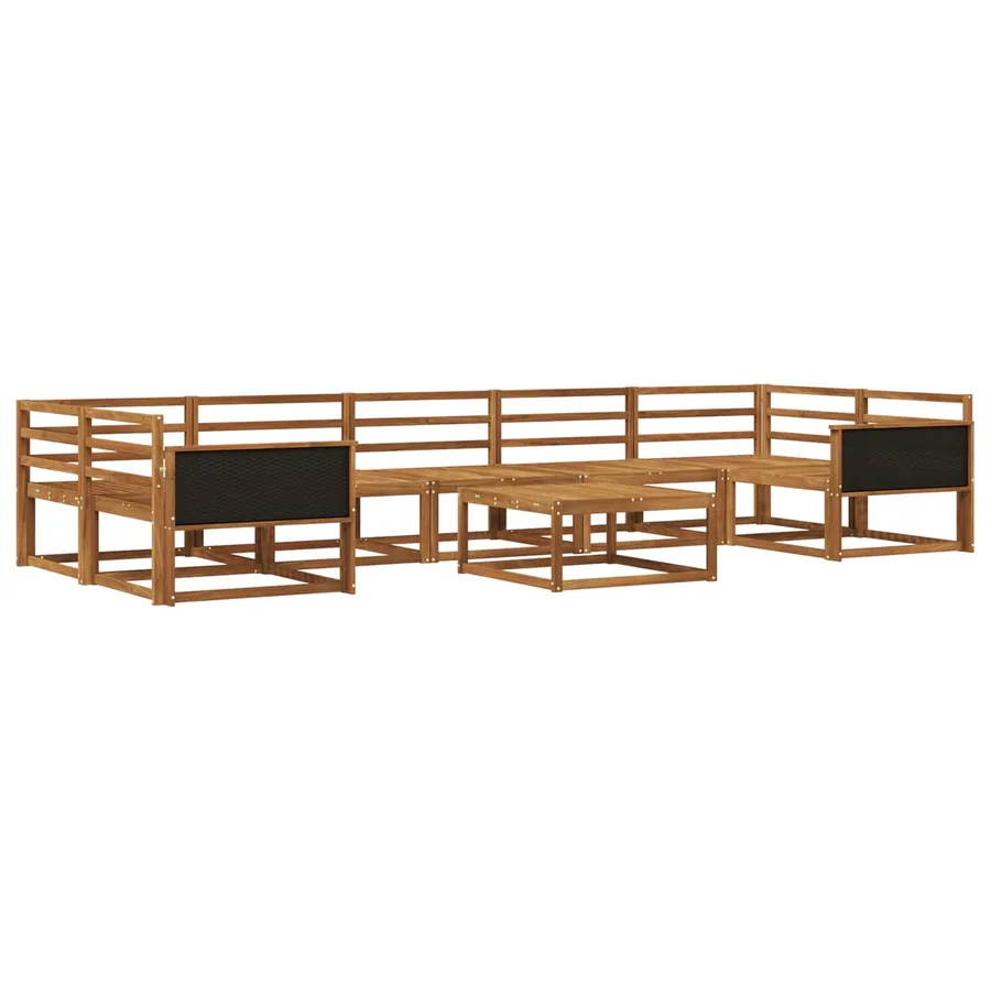 Ensemble de canapés d'extérieur 8 pcs Naturel - 2