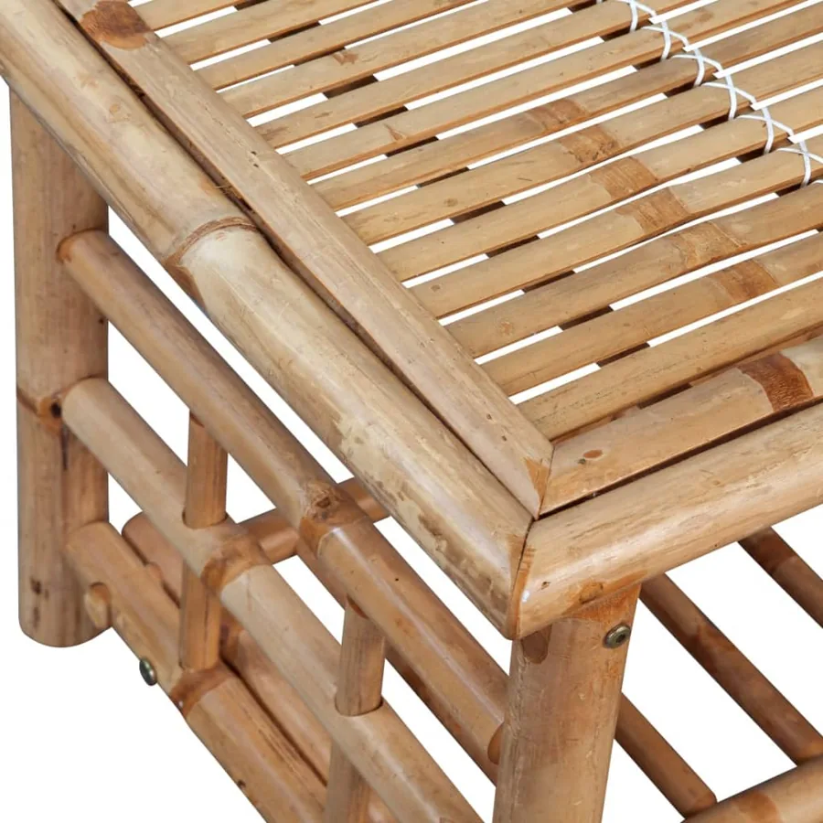 Salon de jardin 4 pcs avec coussins Bambou - 11