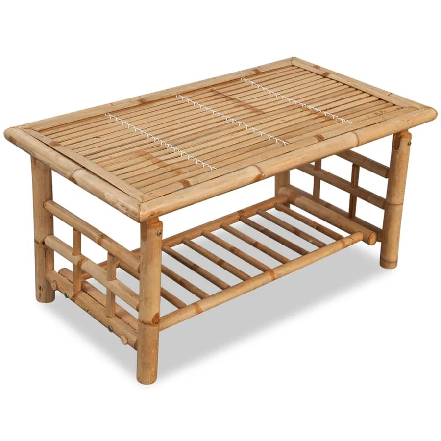 Salon de jardin 4 pcs avec coussins Bambou - 9