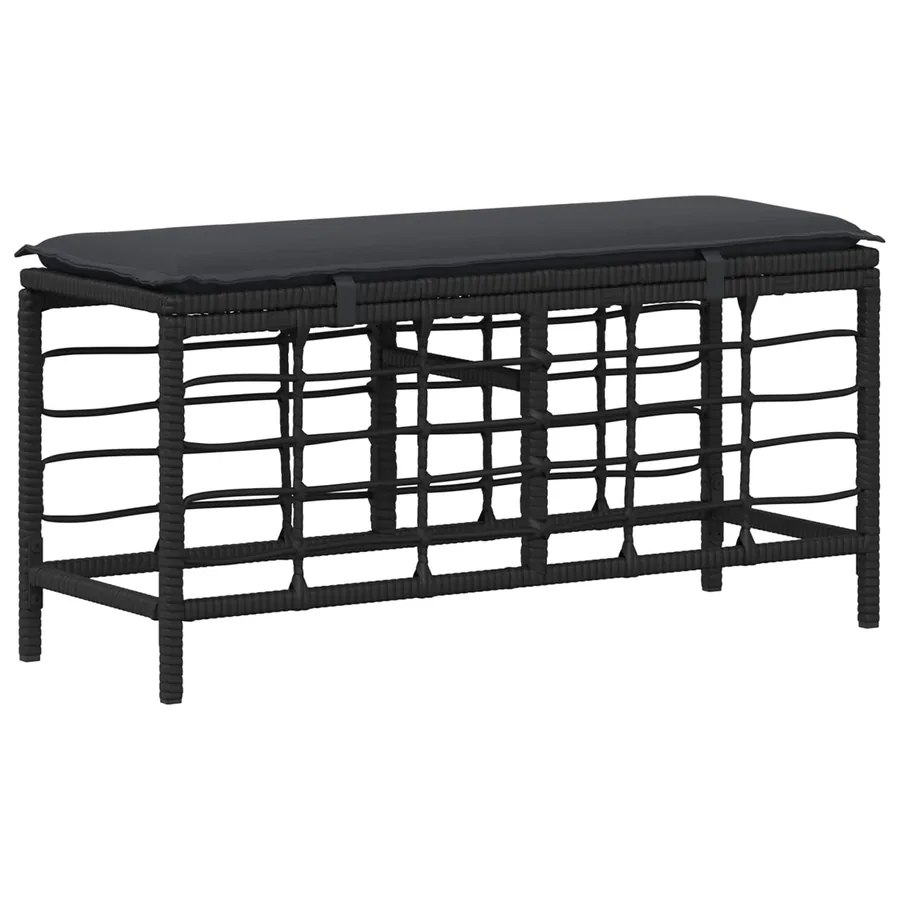 Ensemble de salle à manger pour jardin 3 pcs Noir et gris - 6
