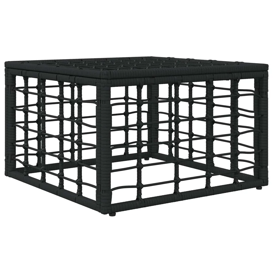 Pouf de Jardin Noir polyrotin - 3