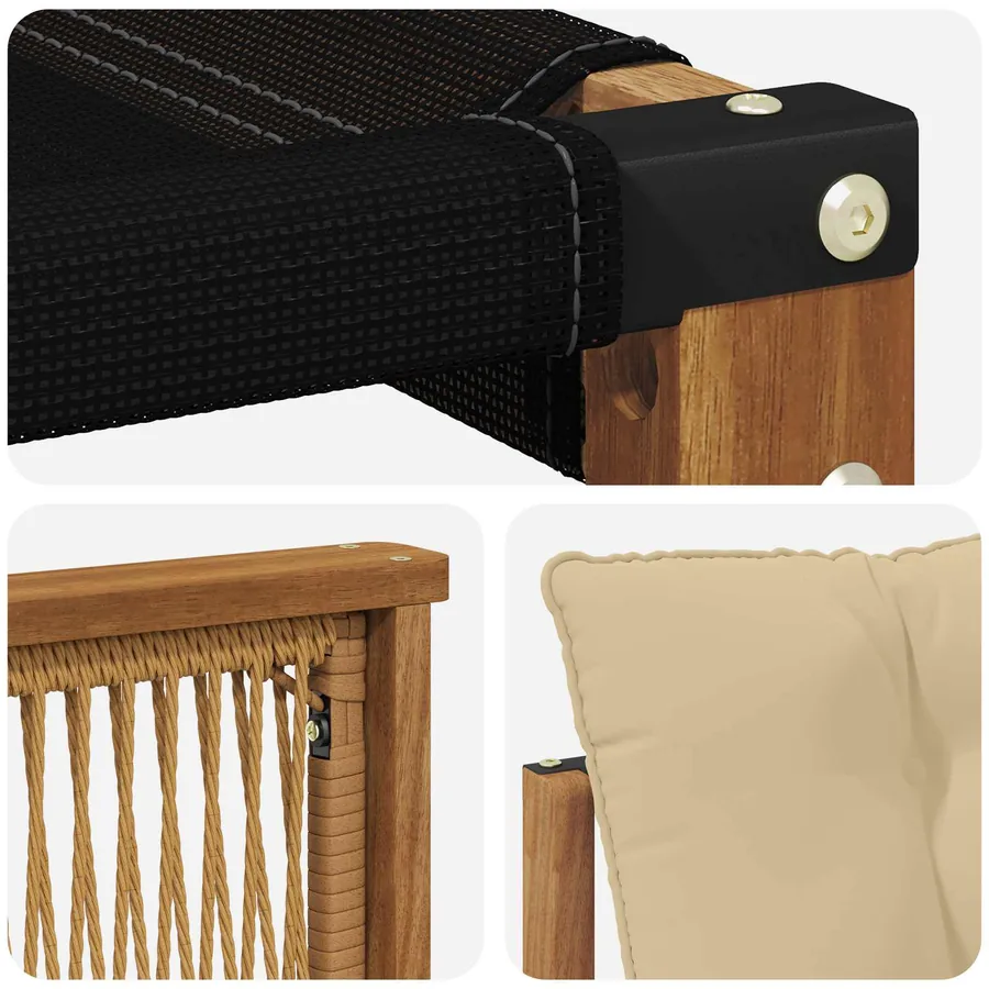 Ensemble de canapés d'extérieur 7 pcs Naturel et Beige - 7