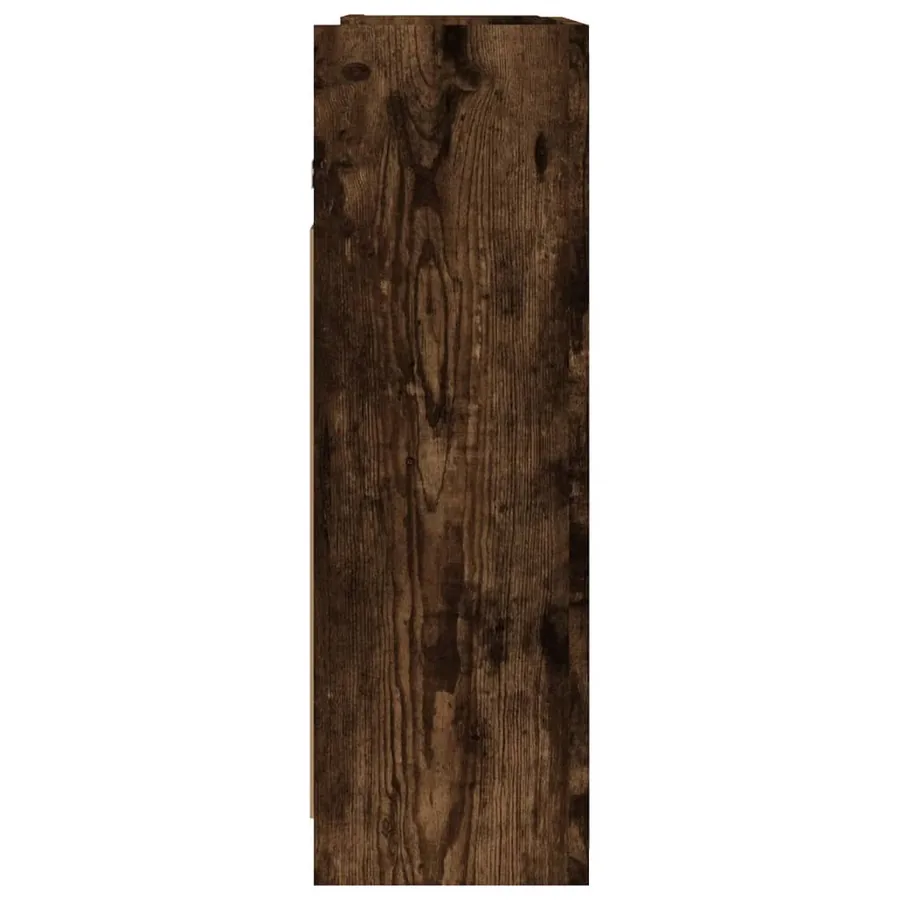 Armoire à miroir de salle de bain Chêne fumé 62,5x20,5x64 cm - 8