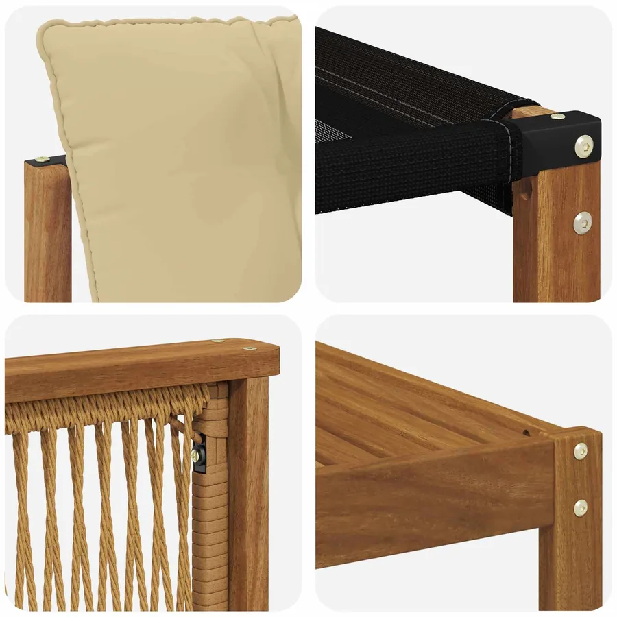 Ensemble de canapés d'extérieur 8 pcs Naturel et Beige - 6