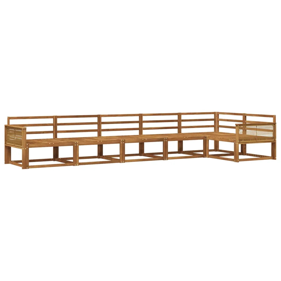 Ensemble de canapés d'extérieur 6 pcs Naturel - 2