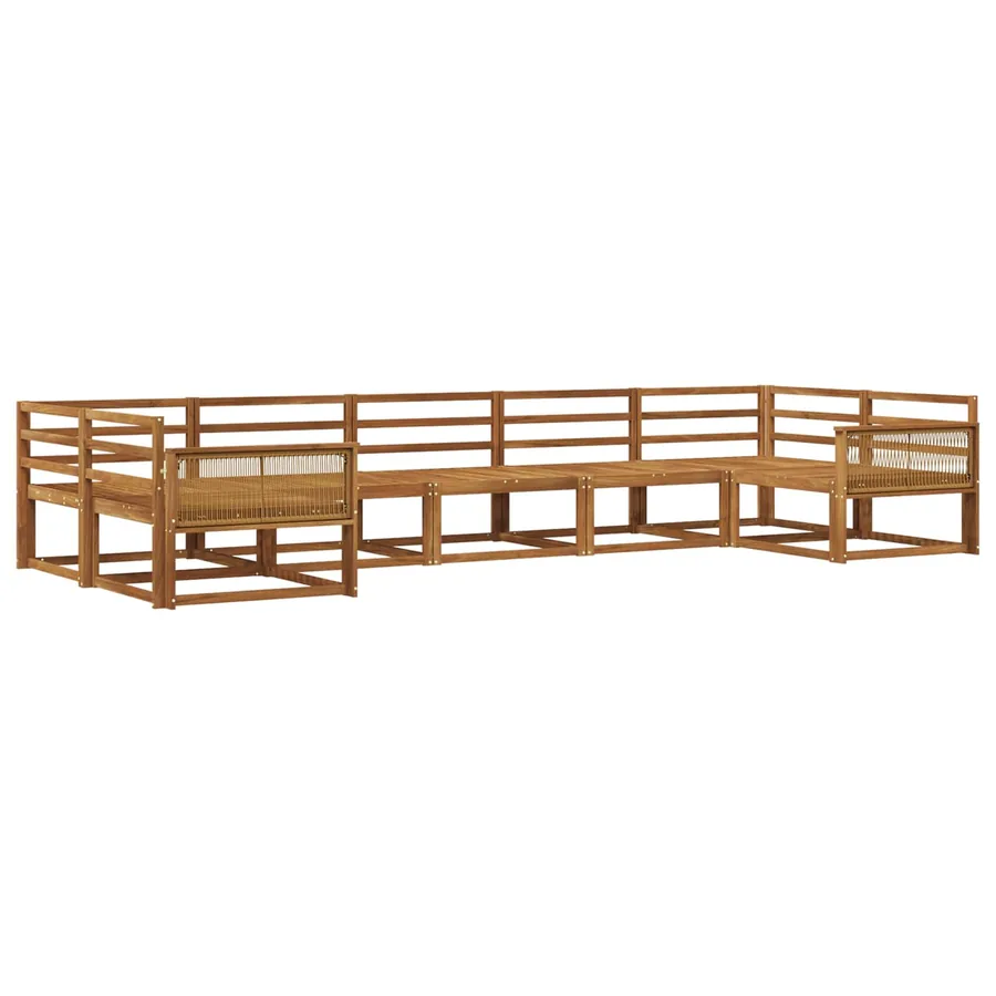 Ensemble de canapés d'extérieur 7 pcs Naturel - 2