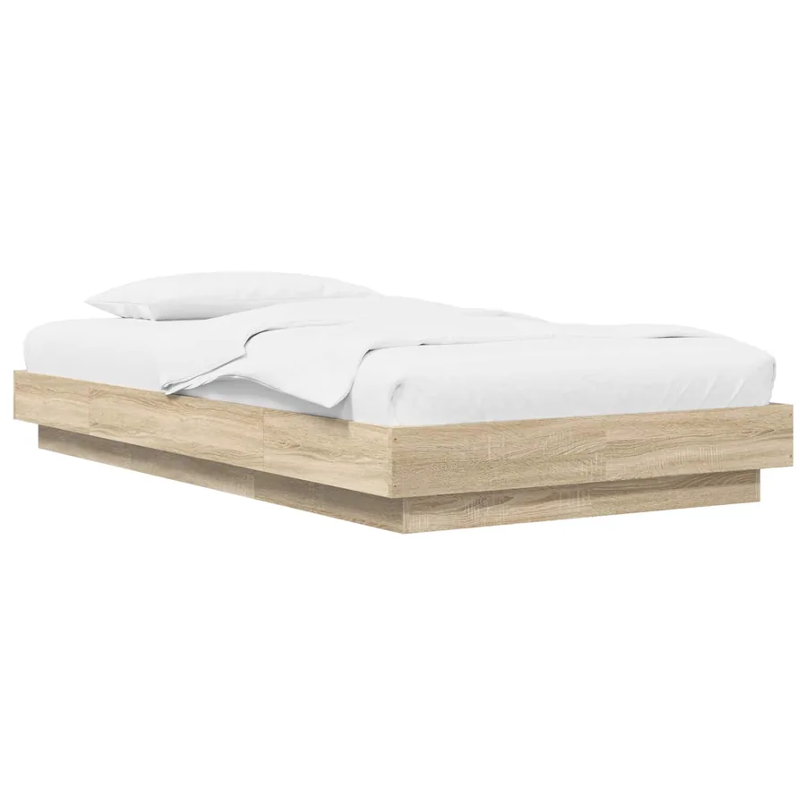 Cadre de lit au sol Chêne Sonoma 80 x 210 cm Bois d'ingénierie - 2