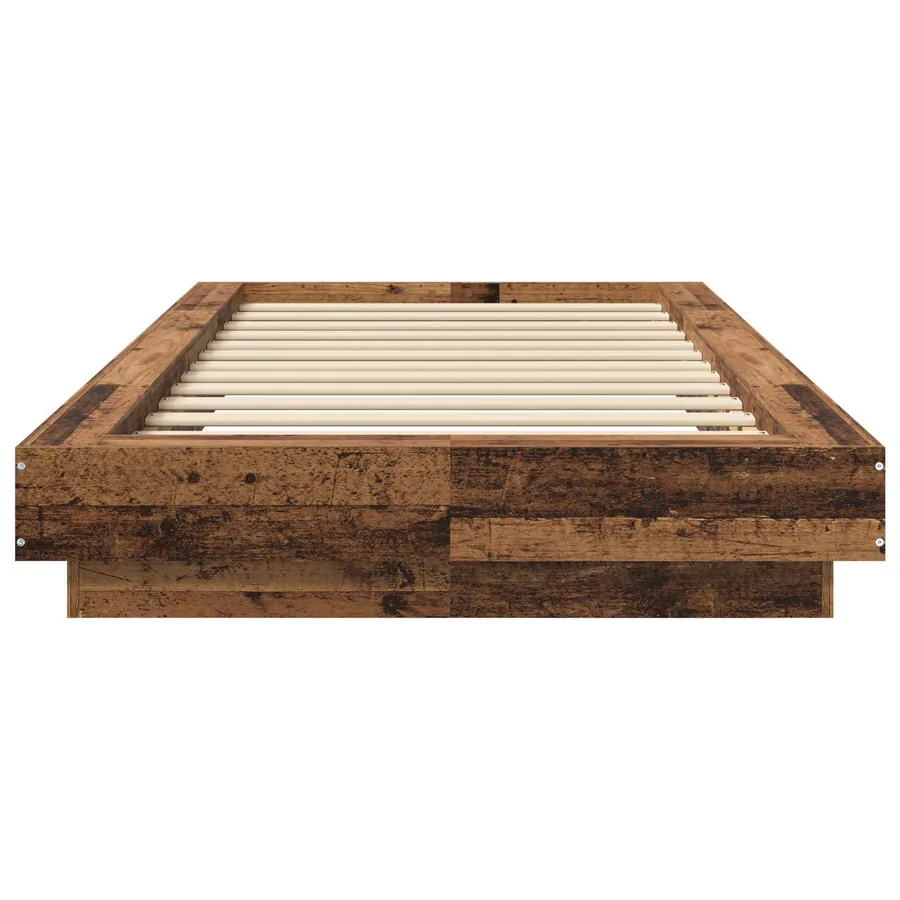 Cadre de lit au sol Bois ancien 80 x 210 cm Bois d'ingénierie - 3
