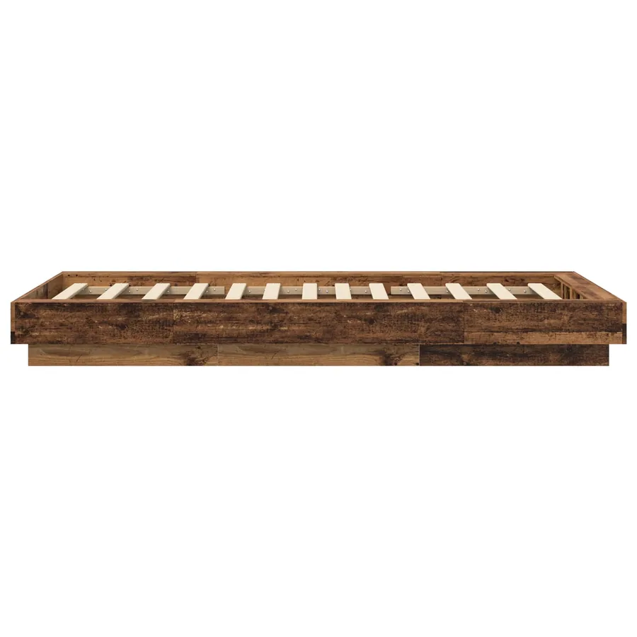 Cadre de lit au sol Bois ancien 80 x 210 cm Bois d'ingénierie - 4