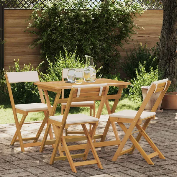 Chaises de bistrot d'extérieur 4 pcs Crème blanc