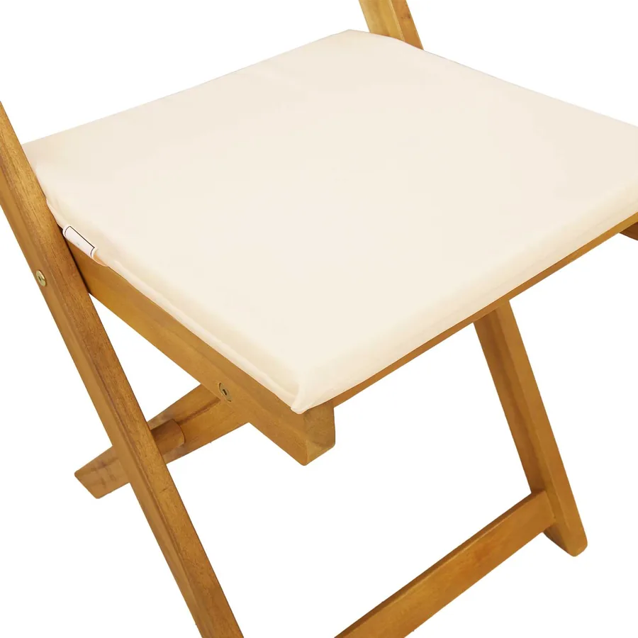 Chaises de bistrot d'extérieur 4 pcs Crème blanc - 10