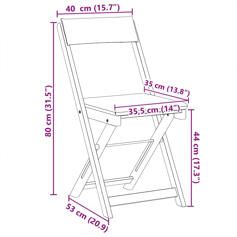 Chaises de bistrot d'extérieur 4 pcs Crème blanc - 12