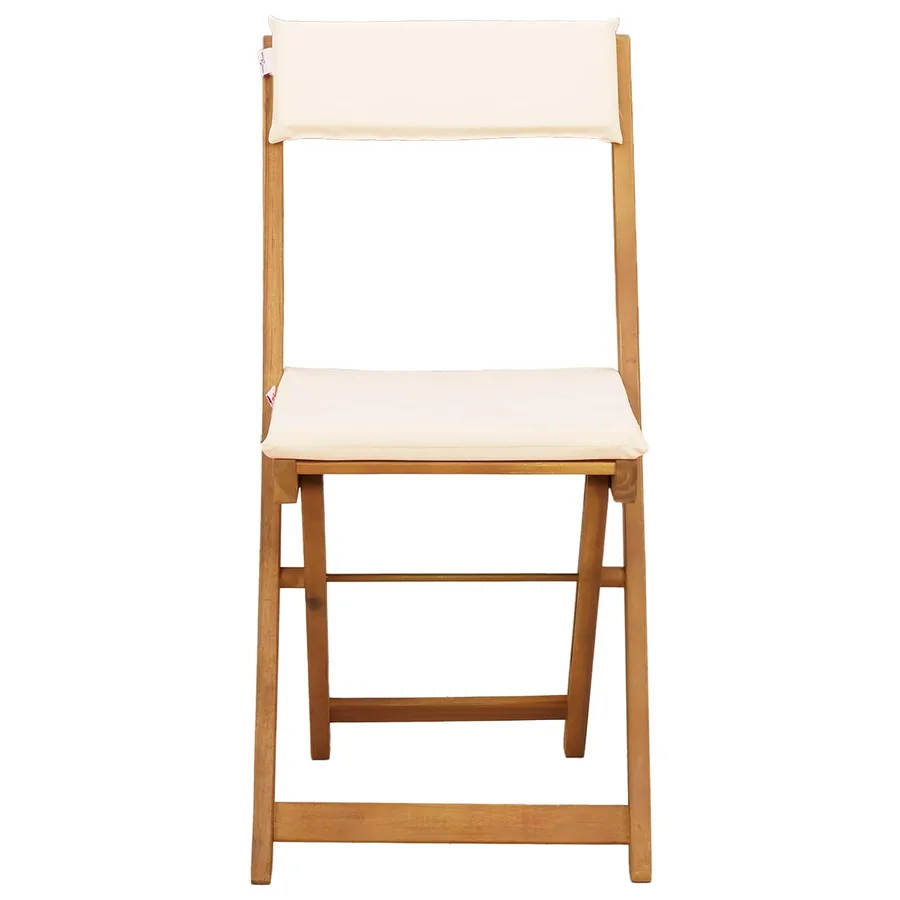 Chaises de bistrot d'extérieur 4 pcs Crème blanc - 6