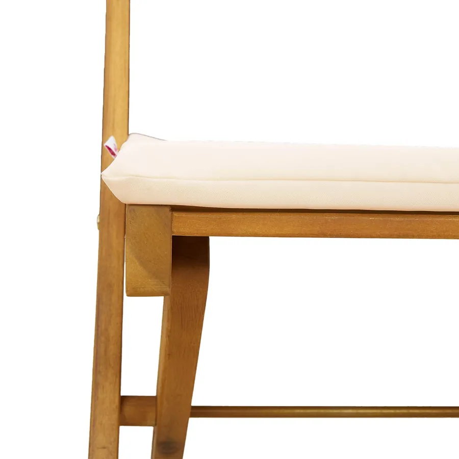 Chaises de bistrot d'extérieur 4 pcs Crème blanc - 9