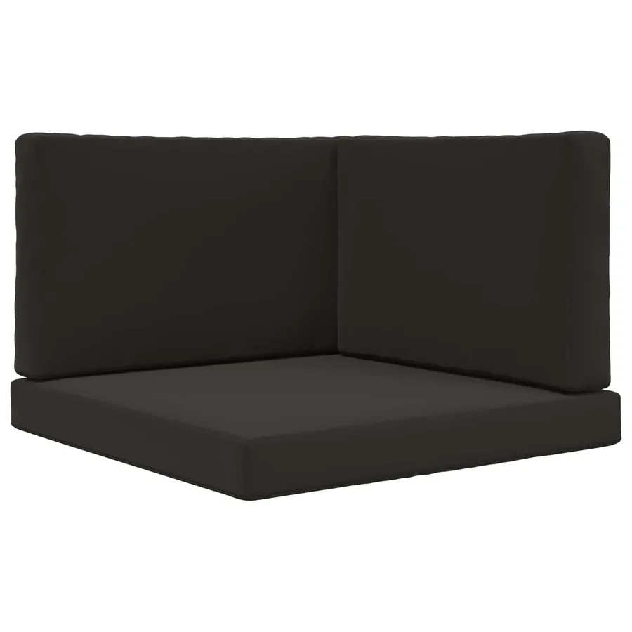 Coussin de canapé d'extérieur 3 pcs Noir Polyester - 2