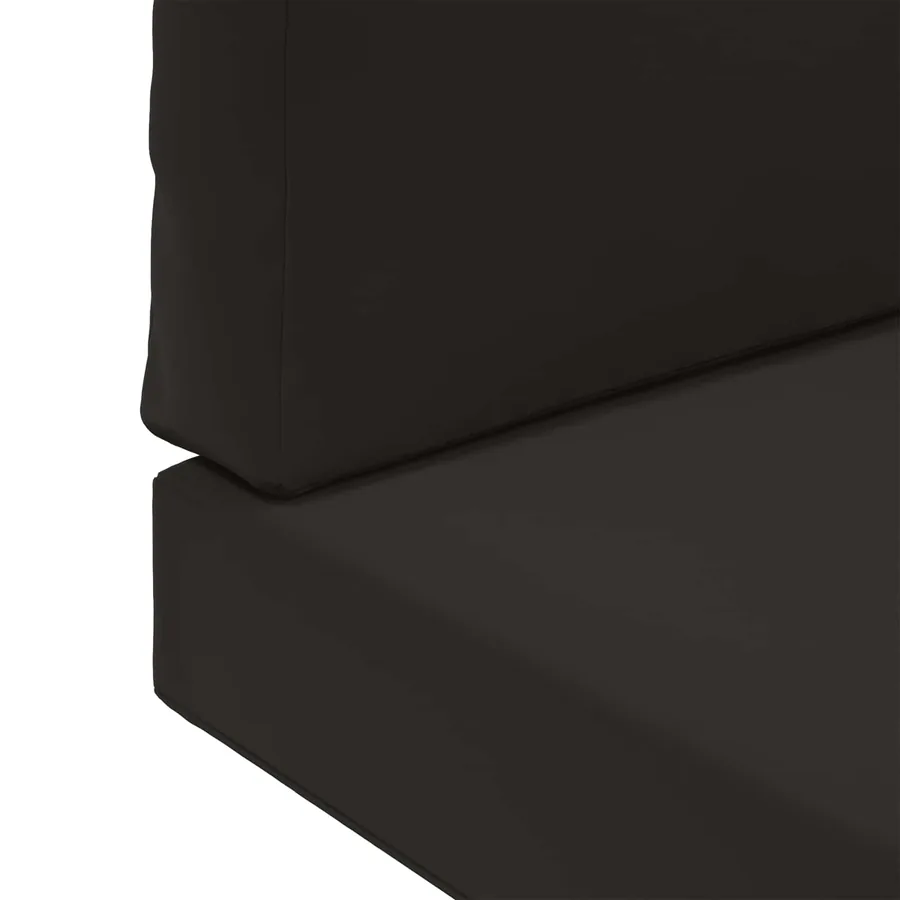 Coussin de canapé d'extérieur 3 pcs Noir Polyester - 9