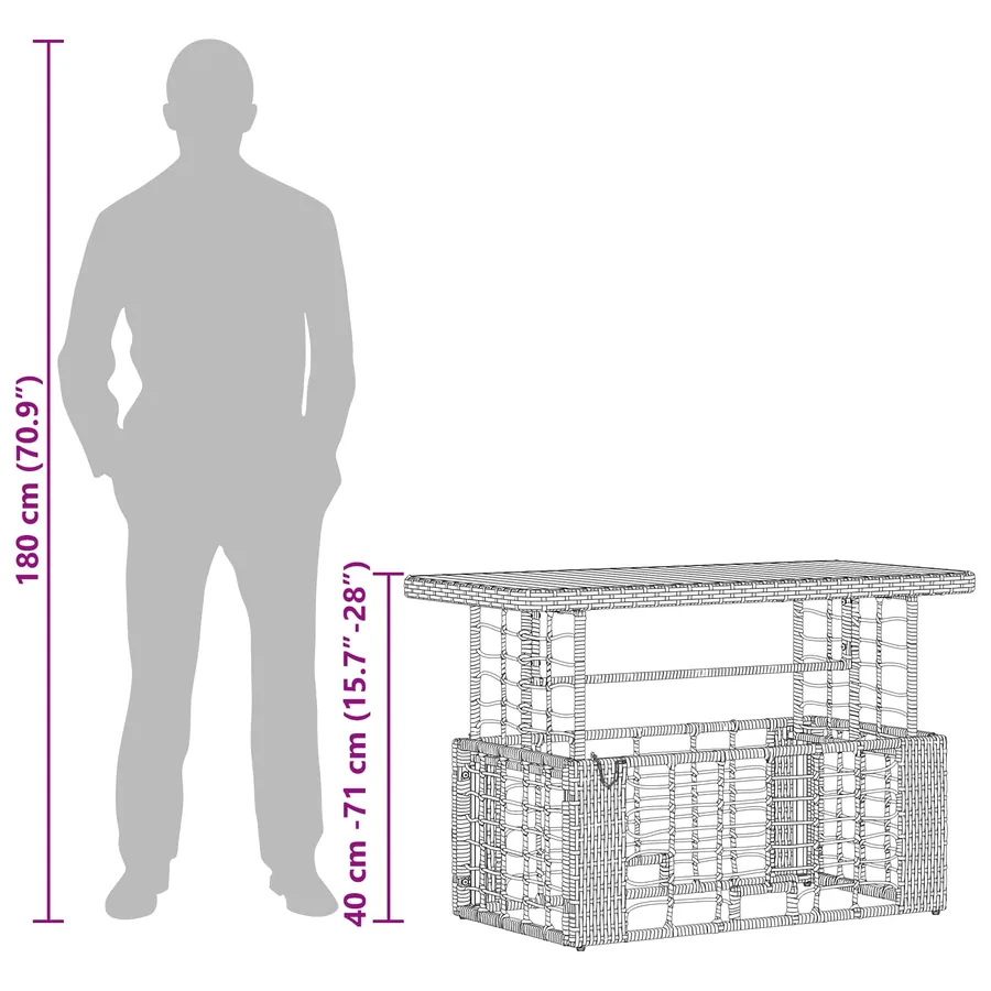 Ensemble de salle à manger pour jardin 4 pcs Nature et Blanc - 13