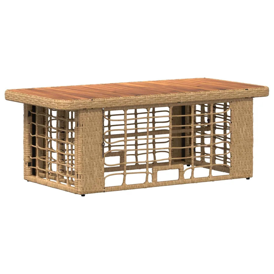 Ensemble de salle à manger pour jardin 4 pcs Nature et Blanc - 5