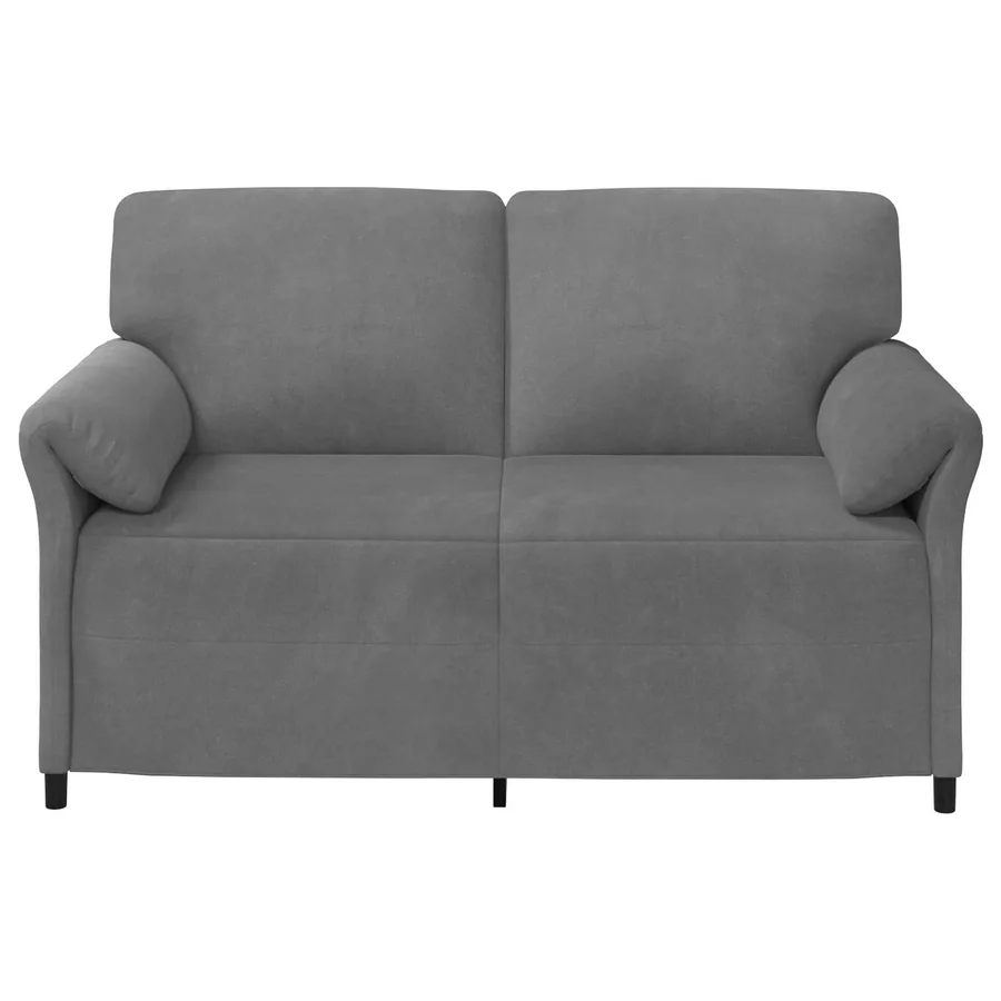 Sofa 2 places Gris foncé 158 x 83 x 95 cm Velours - 3