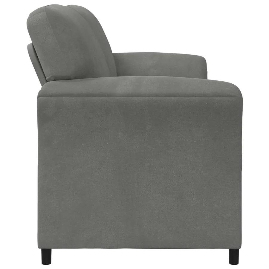 Sofa 2 places Gris foncé 158 x 83 x 95 cm Velours - 4