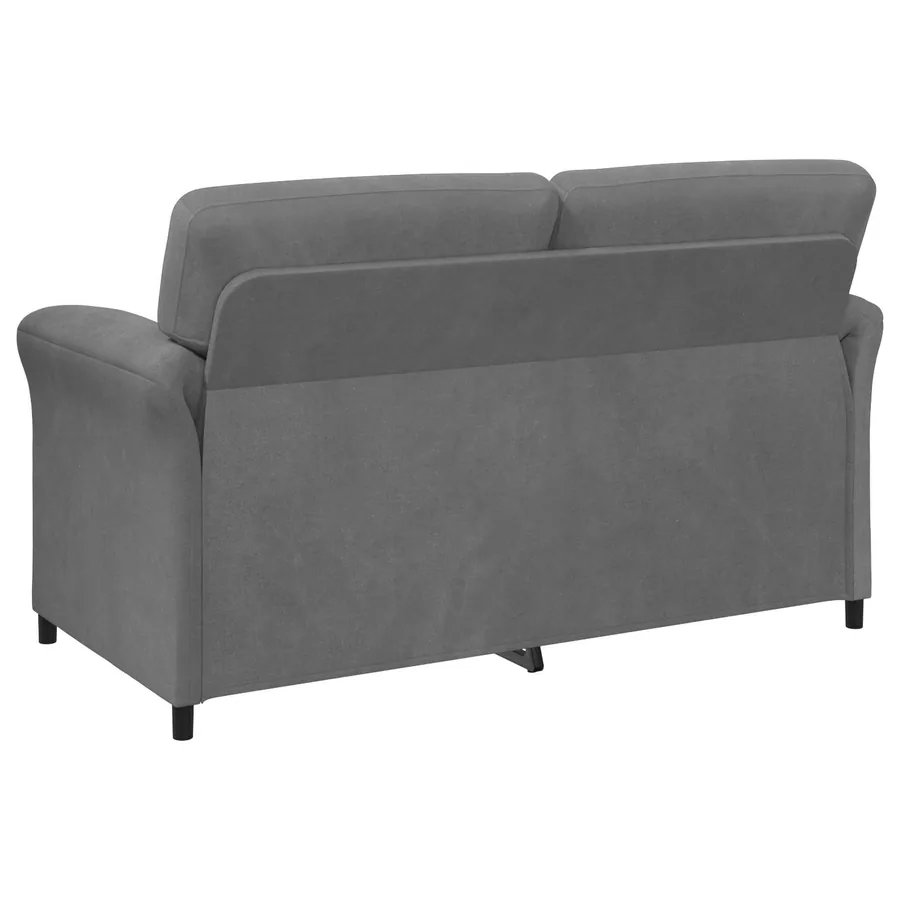 Sofa 2 places Gris foncé 158 x 83 x 95 cm Velours - 5