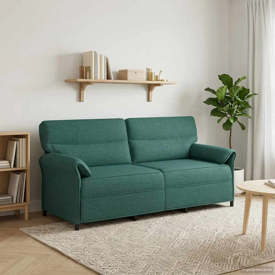 Canapé 100% polyester, cadre en métal, MDF, Contreplaqué