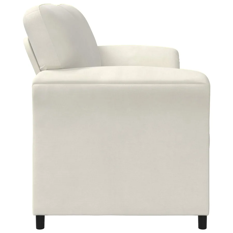 Sofa 2 places Crème 158 x 83 x 95 cm Velours - 4