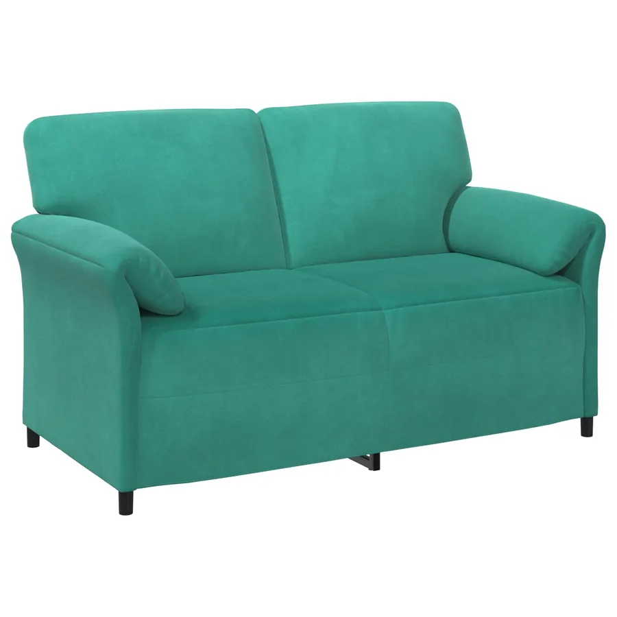 Sofa 2 places Turquoise 158 x 83 x 95 cm Velours - 2