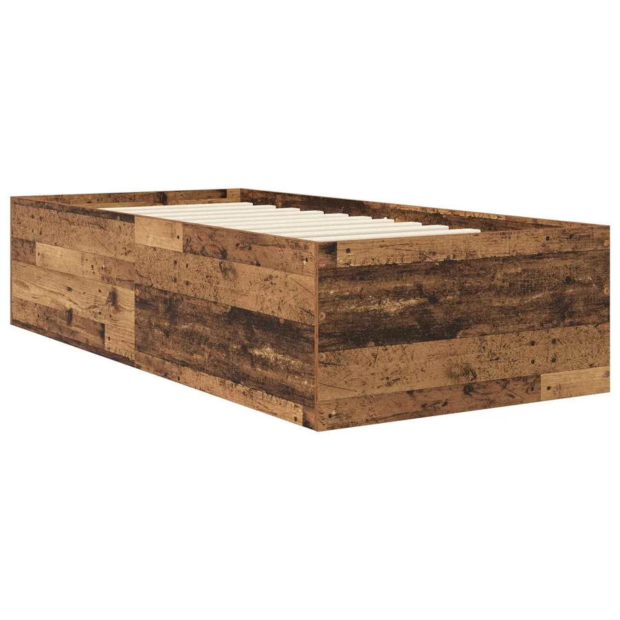 Cadre de lit au sol Bois ancien 80 x 200 cm Bois d'ingénierie - 2