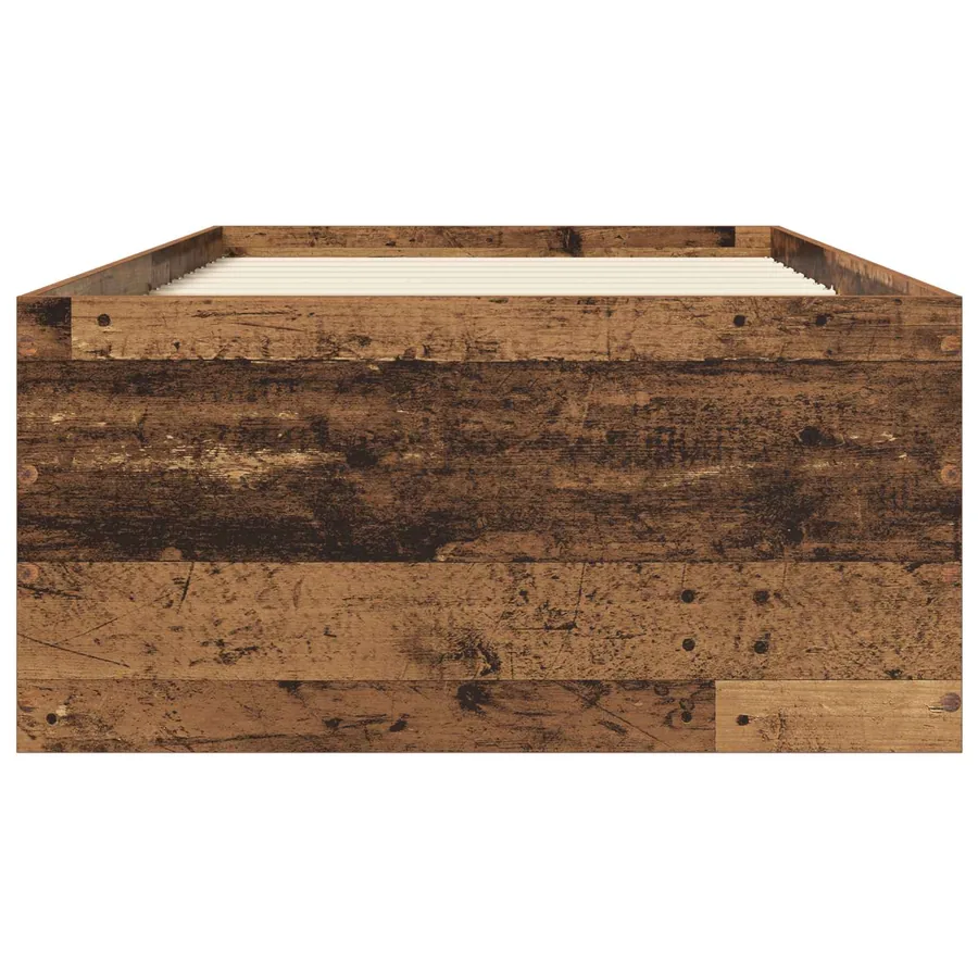 Cadre de lit au sol Bois ancien 80 x 200 cm Bois d'ingénierie - 3