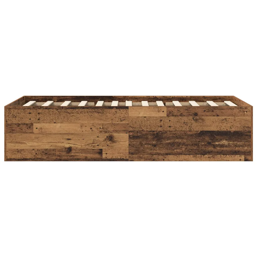 Cadre de lit au sol Bois ancien 80 x 200 cm Bois d'ingénierie - 4