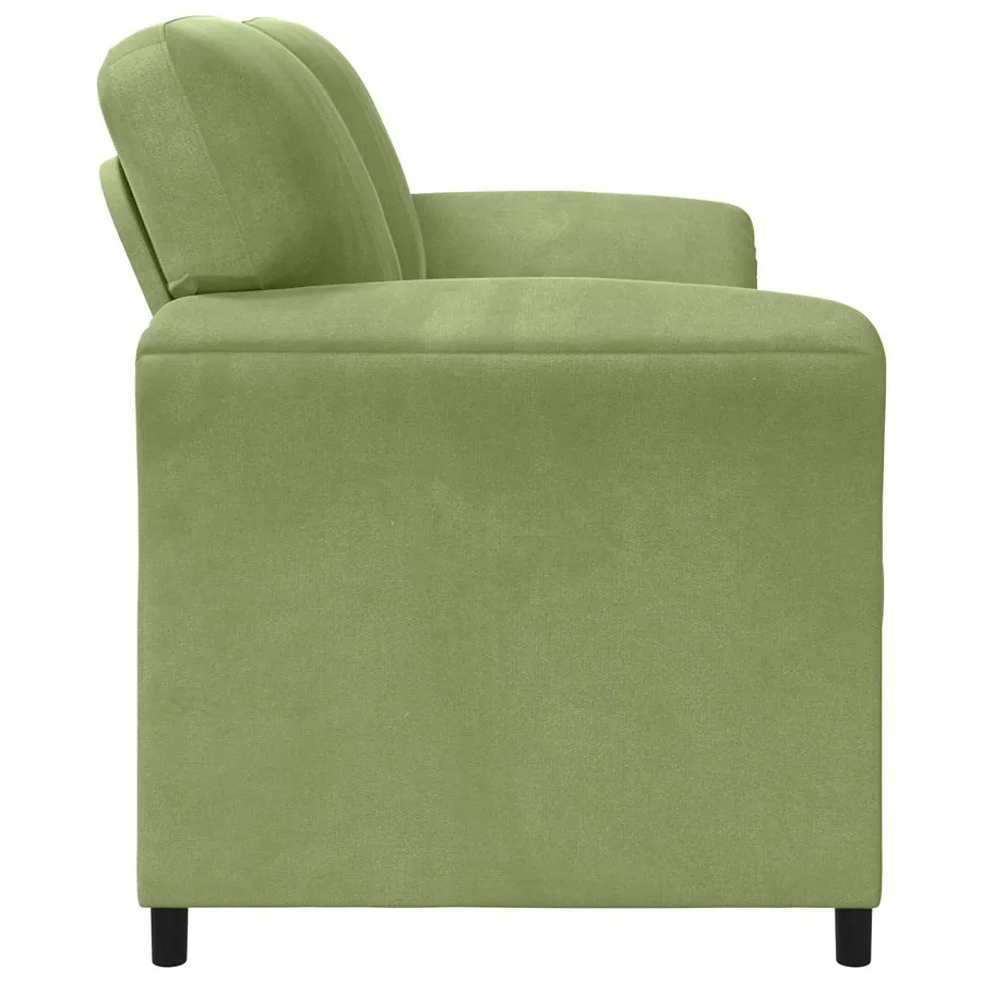 Sofa 2 places Vert clair 158 x 83 x 95 cm Velours - 4