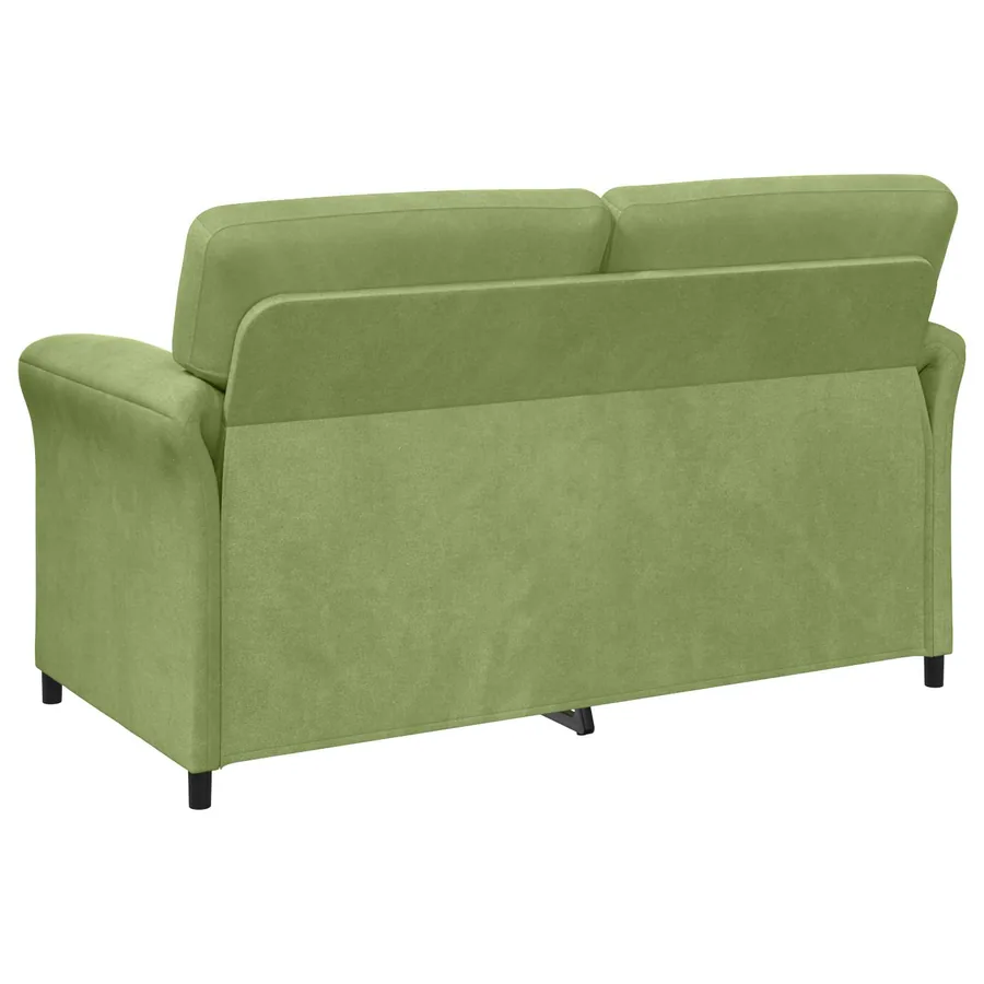 Sofa 2 places Vert clair 158 x 83 x 95 cm Velours - 5