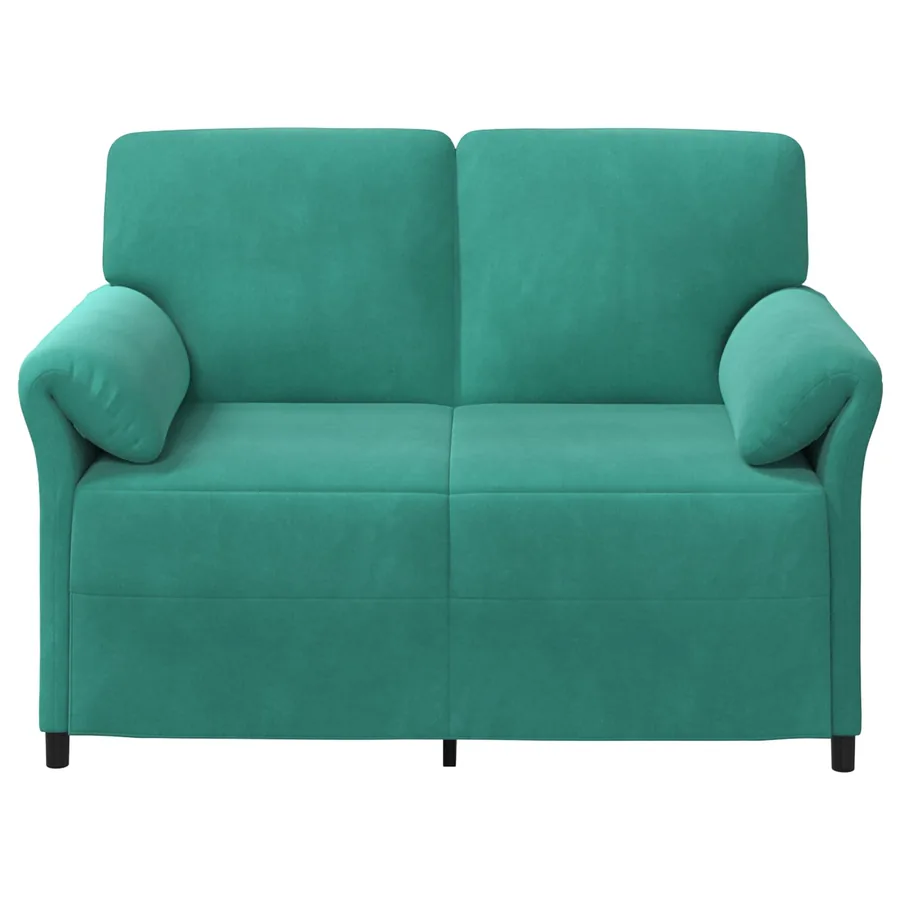 Sofa 2 places Turquoise 138 x 83 x 95 cm Velours - 3
