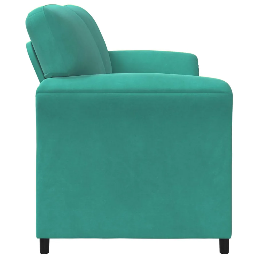 Sofa 2 places Turquoise 138 x 83 x 95 cm Velours - 4