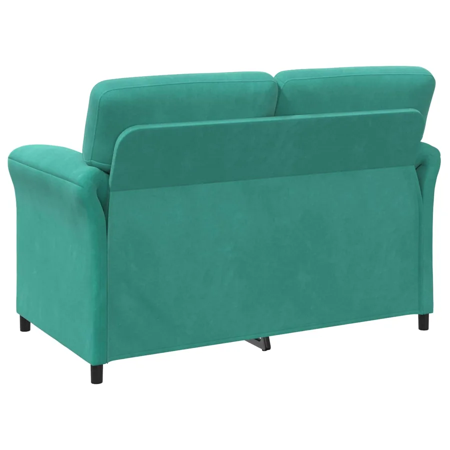 Sofa 2 places Turquoise 138 x 83 x 95 cm Velours - 5