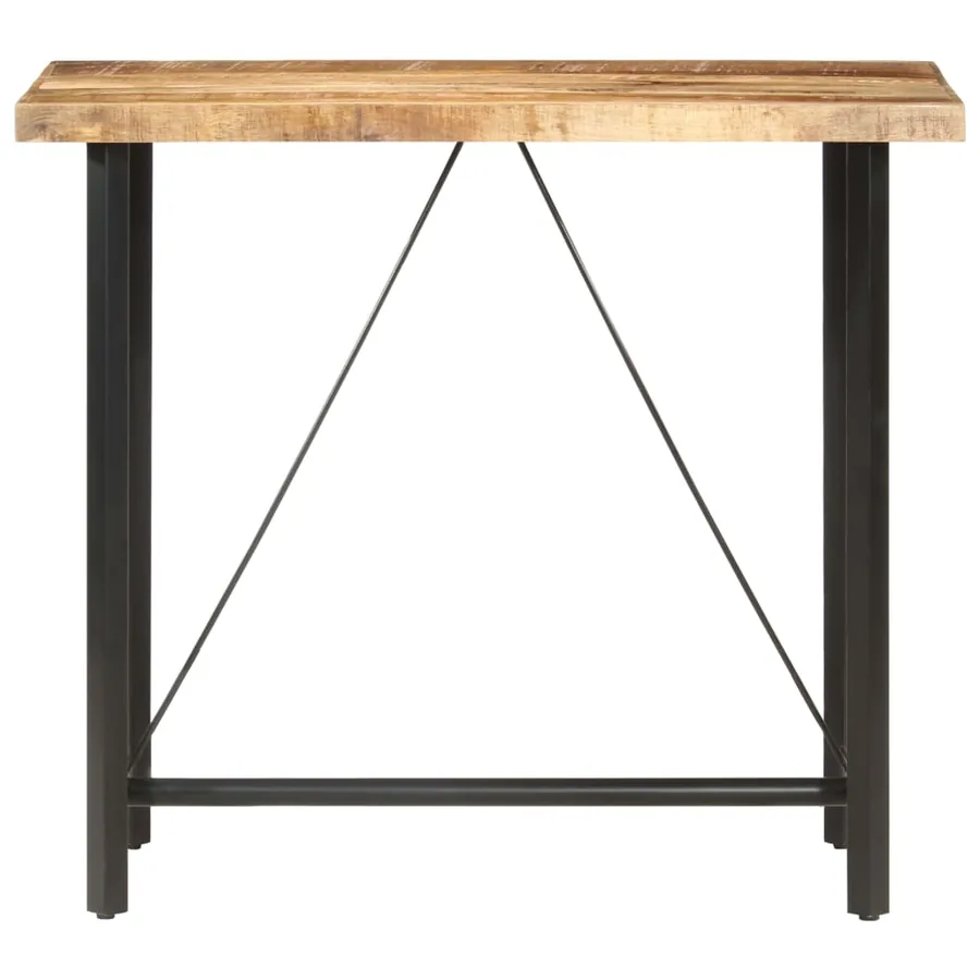 Table de bar 120x58x107 cm Bois de manguier brut - 2