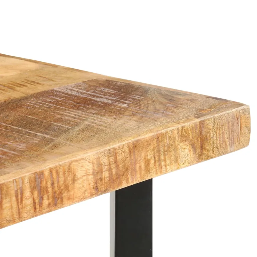 Table de bar 120x58x107 cm Bois de manguier brut - 5