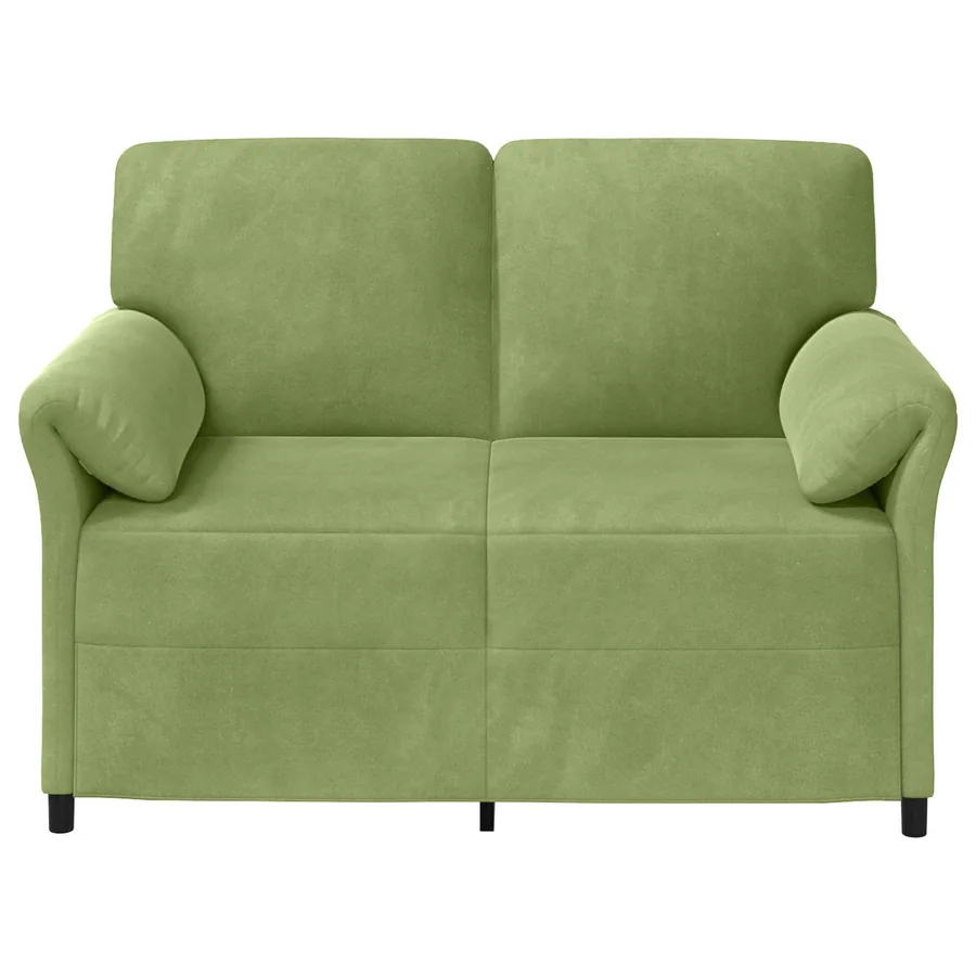 Sofa 2 places Vert clair 138 x 83 x 95 cm Velours - 3
