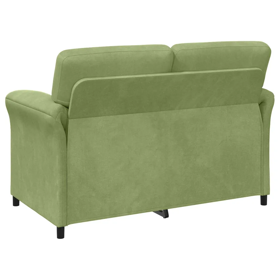 Sofa 2 places Vert clair 138 x 83 x 95 cm Velours - 5
