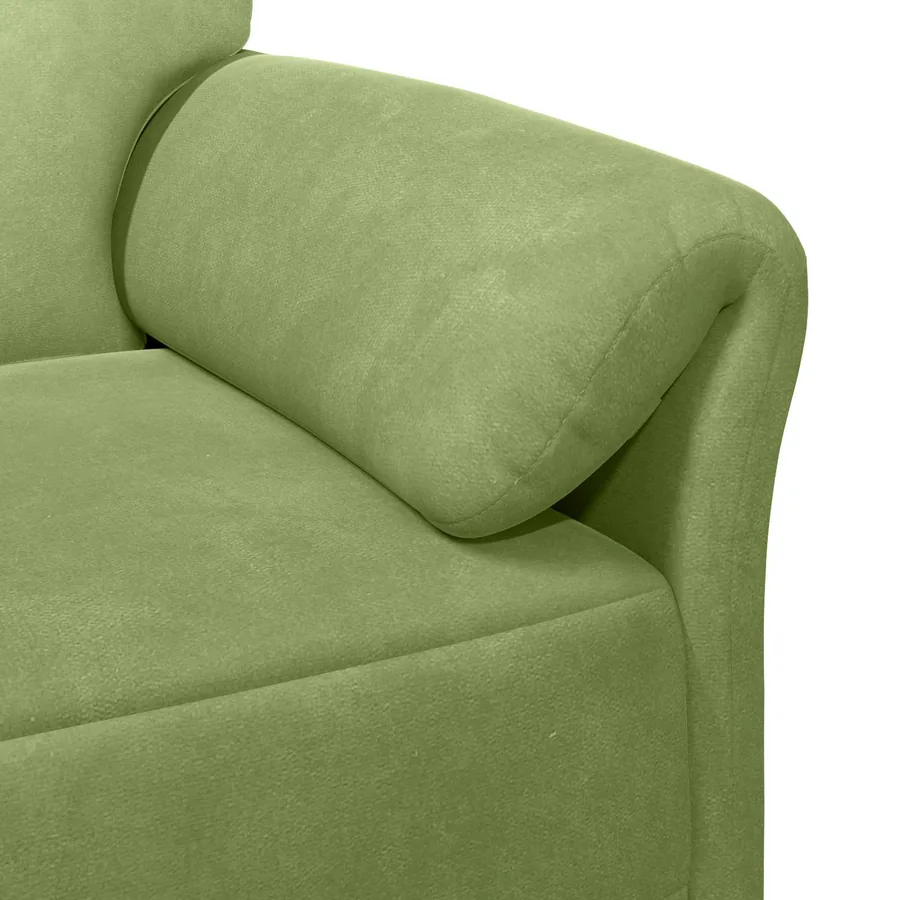 Sofa 2 places Vert clair 138 x 83 x 95 cm Velours - 6
