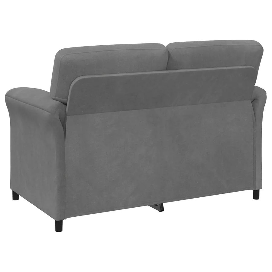 Sofa 2 places Gris foncé 138 x 83 x 95 cm Velours - 5