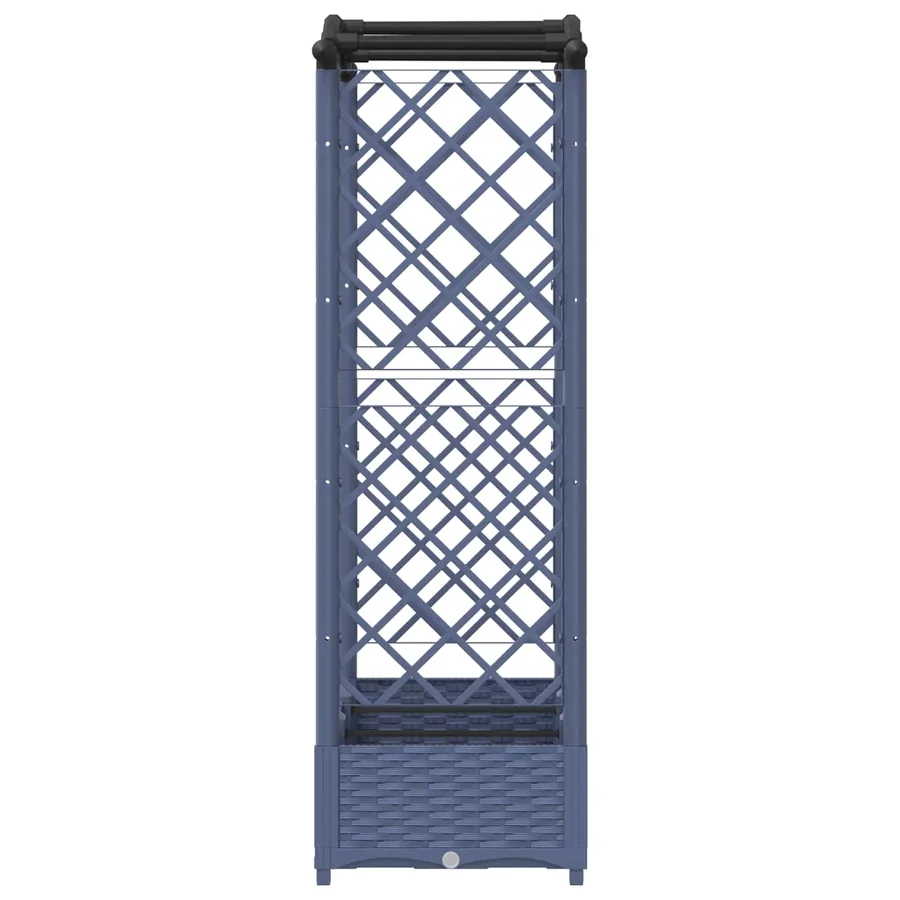 Lit Élevé avec Treillis et Toit Gris 169 x 40 x 123 cm PP - 5
