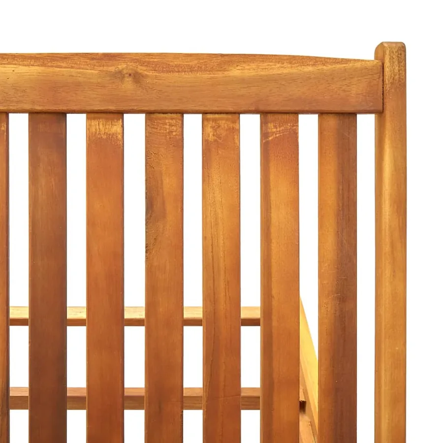 Chaise longue de jardin avec coussin Bois d'acacia solide - 8
